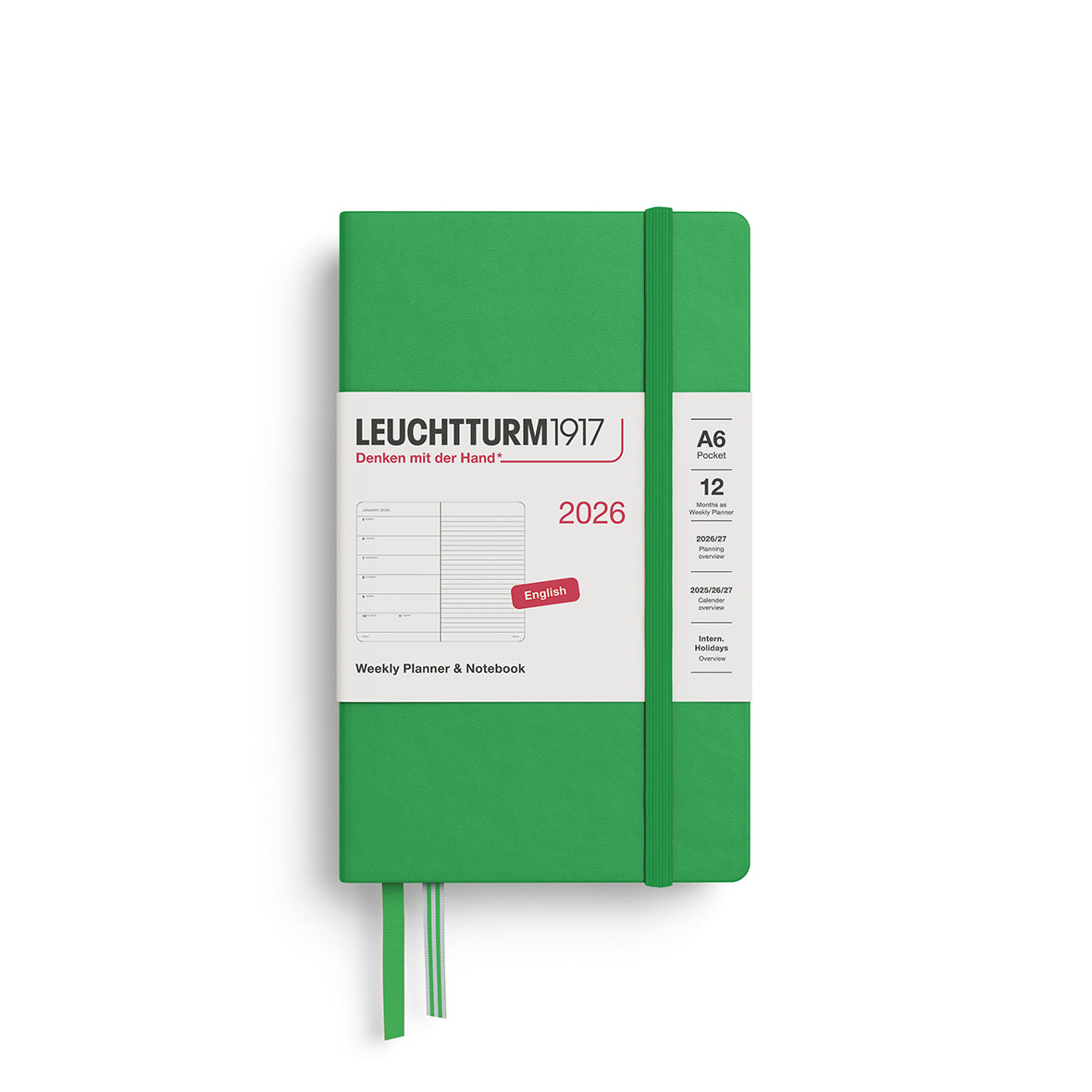 Leuchtturm1917 2026 Diary - Weekly Planner & Notebook A6 (Ruled)