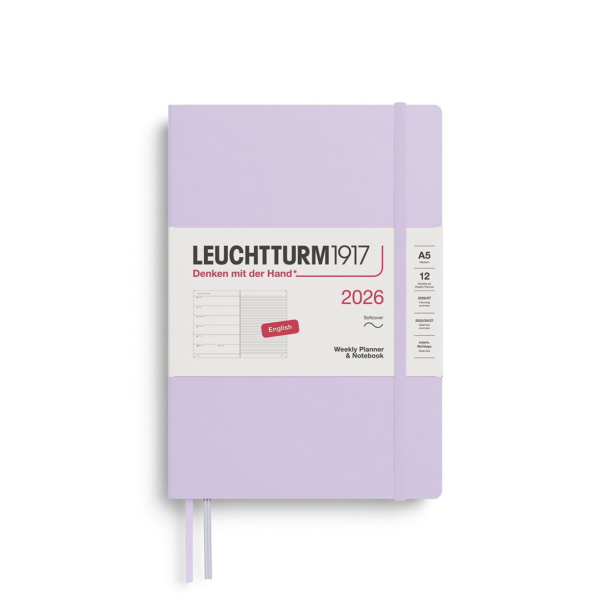 Leuchtturm1917 2026 Diary - Weekly Planner & Notebook A5 (Ruled)