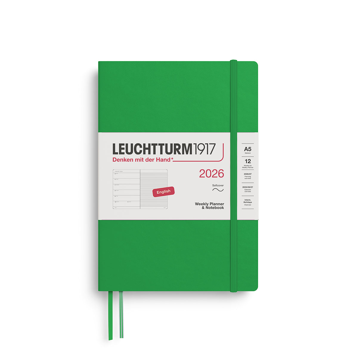 Leuchtturm1917 2026 Diary - Weekly Planner & Notebook A5 (Ruled)
