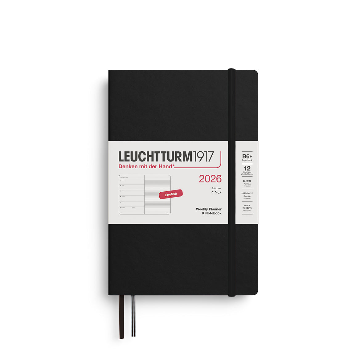 Leuchtturm1917 2026 Diary - Weekly Planner & Notebook B6+ (Ruled)