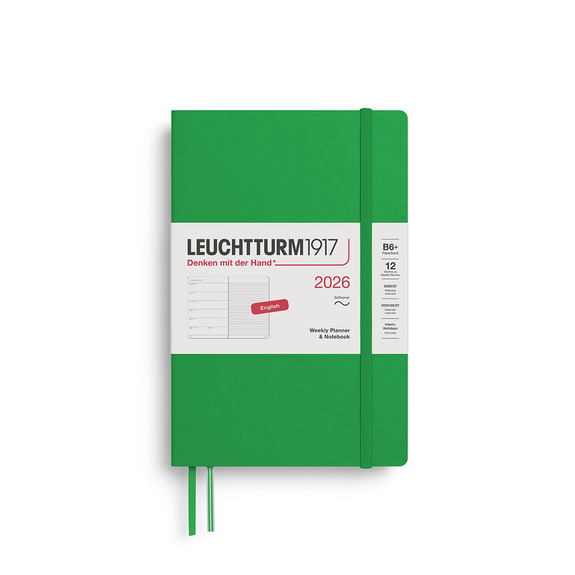Leuchtturm1917 2026 Diary - Weekly Planner & Notebook B6+ (Ruled)
