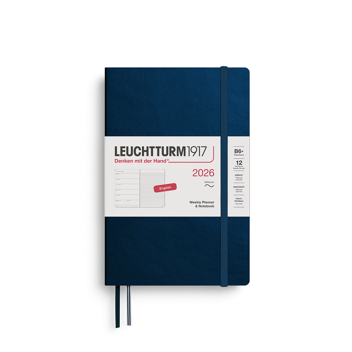Leuchtturm1917 2026 Diary - Weekly Planner & Notebook B6+ (Ruled)
