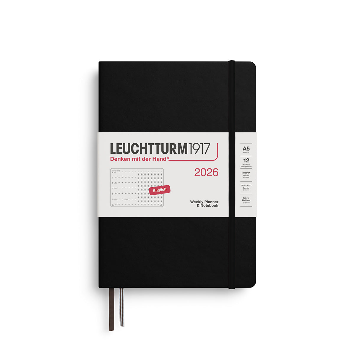 Leuchtturm1917 2026 Diary - Weekly Planner & Notebook A5 (Dotted)