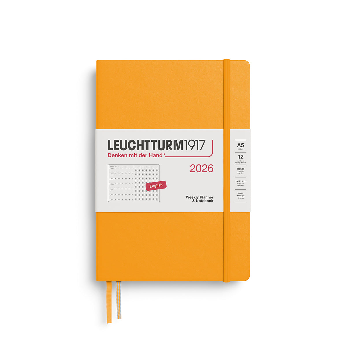 Leuchtturm1917 2026 Diary - Weekly Planner & Notebook A5 (Dotted)