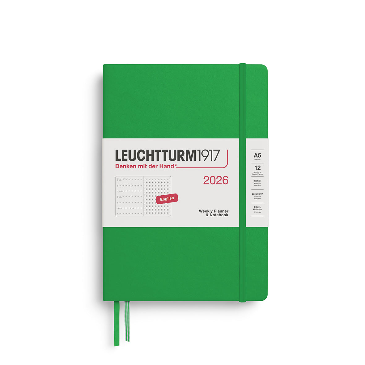 Leuchtturm1917 2026 Diary - Weekly Planner & Notebook A5 (Dotted)