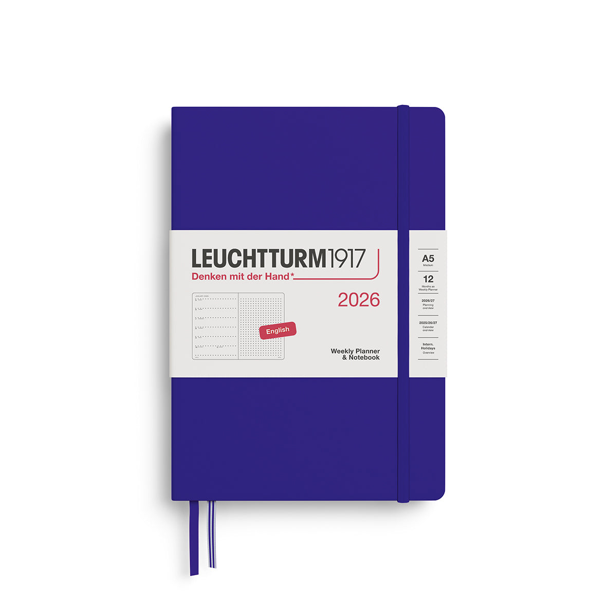 Leuchtturm1917 2026 Diary - Weekly Planner & Notebook A5 (Dotted)