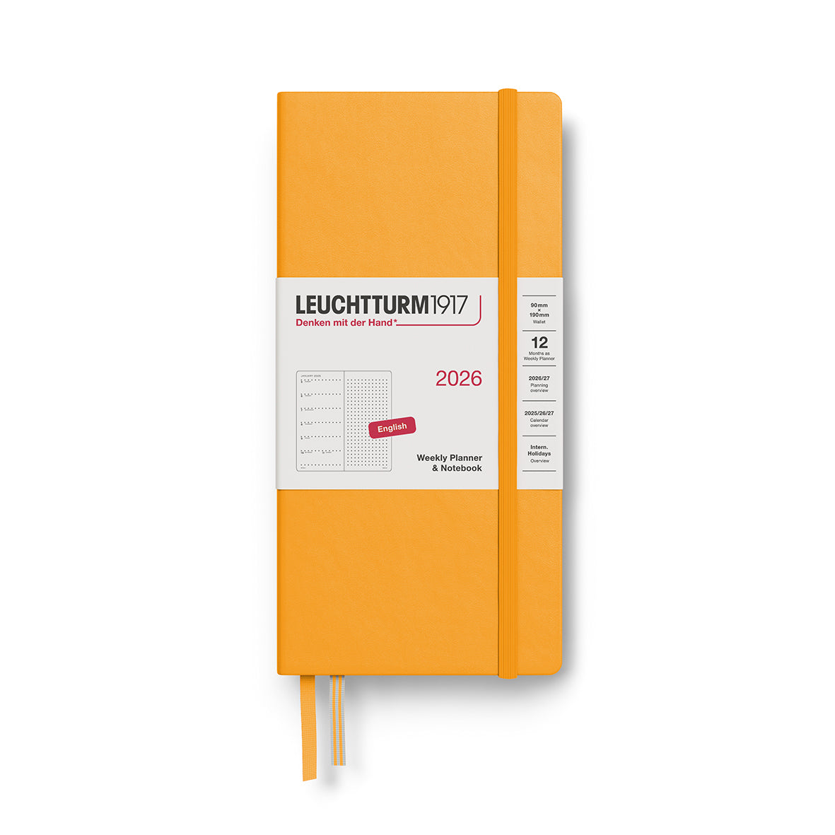 Leuchtturm1917 2026 Diary - Weekly Planner & Notebook Wallet (Dotted)