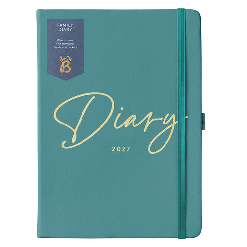 Busy B 2027 Diary - Family Diary in Teal