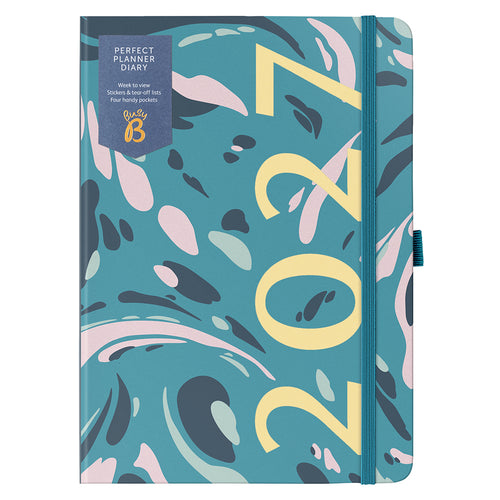 Busy B 2027 Diary - Perfect Planner in Teal Marble
