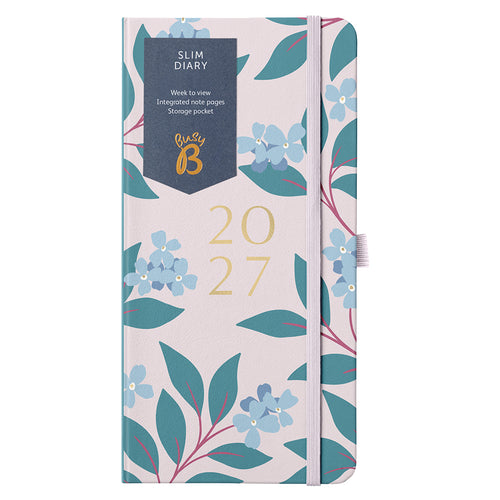 Busy B 2027 Diary - Slim Diary in Pink Ditsy Floral