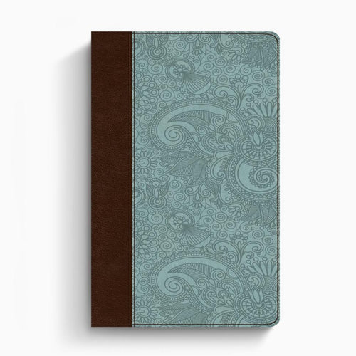 ESV - Ultrathin Bible - TruTone, Chocolate/Blue, Garden Design