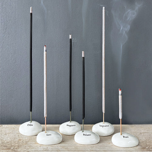 East of India - Porcelain Incense Holder - Pebble