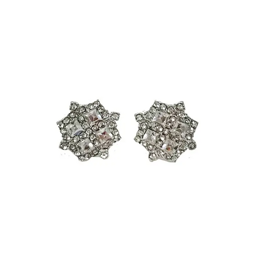 Lovett Earrings - Diamante Cluster Studs