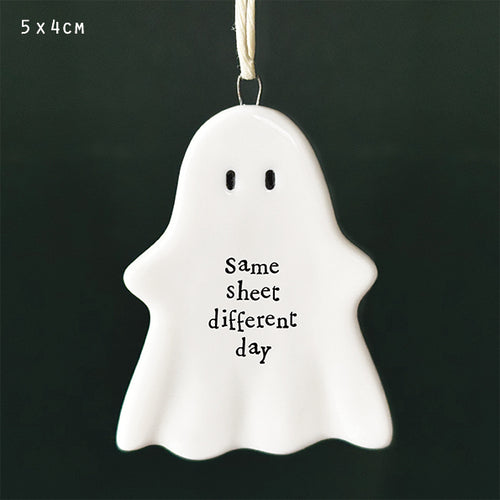 East of India Halloween - Hanging Porcelain Ghosts