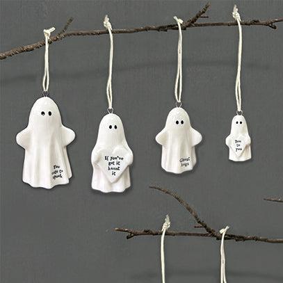 East of India Halloween - Porcelain Hanging Ghost