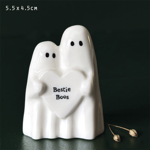 East of India Halloween - Porcelain Pair of Ghosts - Bestie Boos