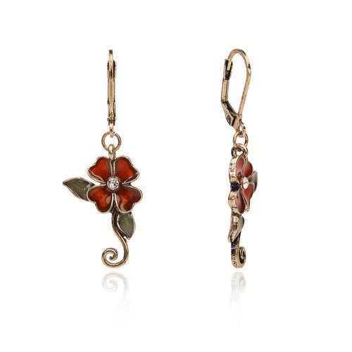 Lovett Earrings - Art Nouveau Floral Drop