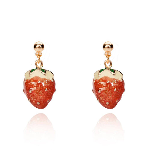 Lovett Earrings - Strawberry 1950s Novelty Drops