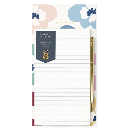 Busy B - Magnetic Pad & Pen - Floral