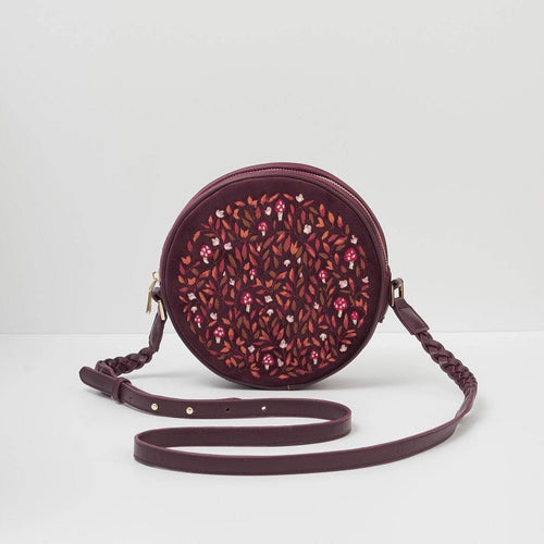 Fable Bag - Magical Mushroom Circle Burgundy