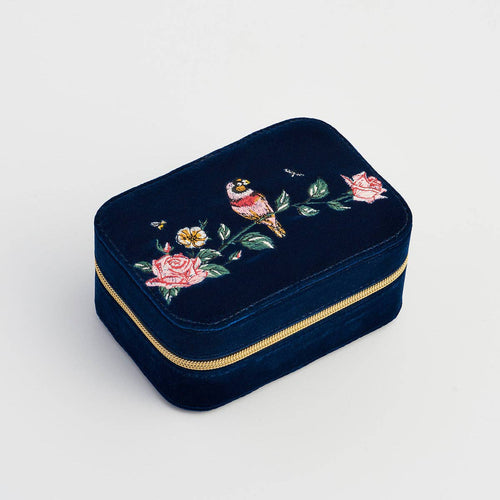 Fable Jewellery Box - Rosy Posy Embroidered