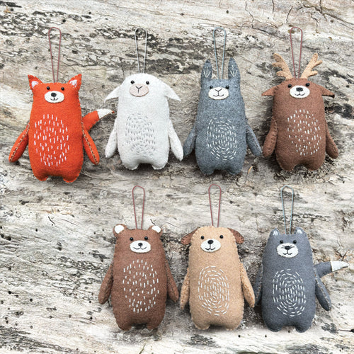 East of India - Hanging Woodland Felt Animals