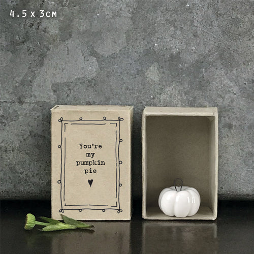 East of India - Porcelain Pumpkin Matchbox