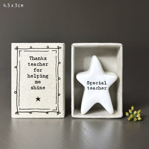 East of India Matchbox - Thanks Teacher