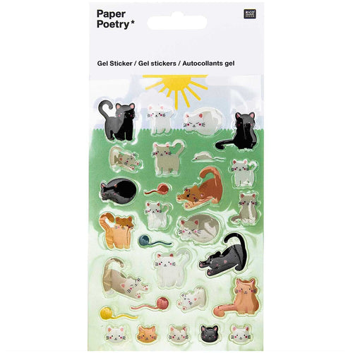 Paper Poetry Stickers - Gel Cats