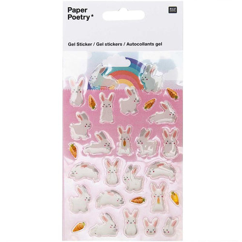 Paper Poetry Stickers - Gel Bunny