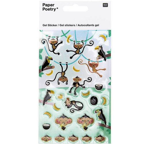 Paper Poetry Stickers - Gel Monkeys