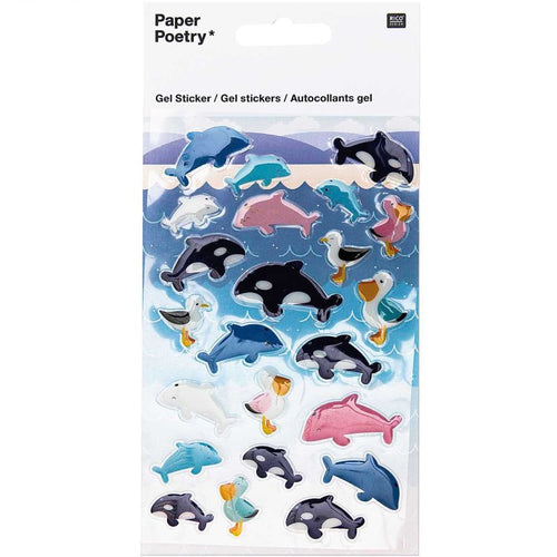 Paper Poetry Stickers - Dolphins