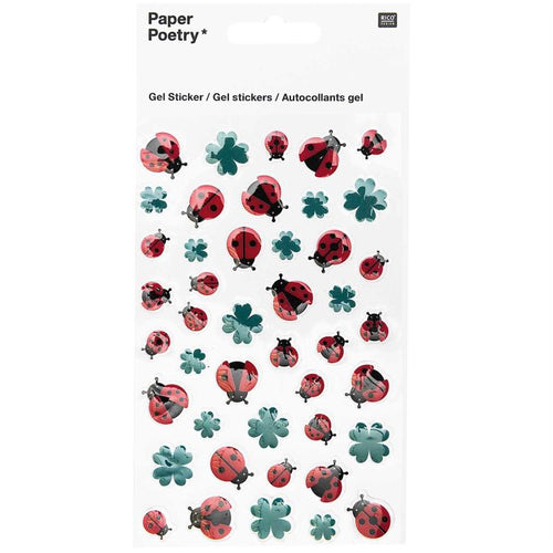 Paper Poetry Stickers - Gel Ladybugs