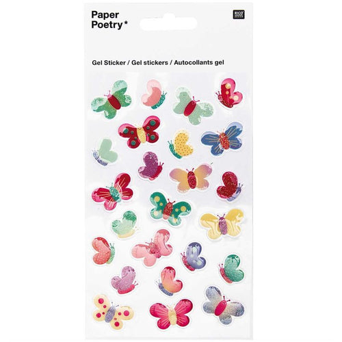 Paper Poetry Stickers - Gel Butterflies