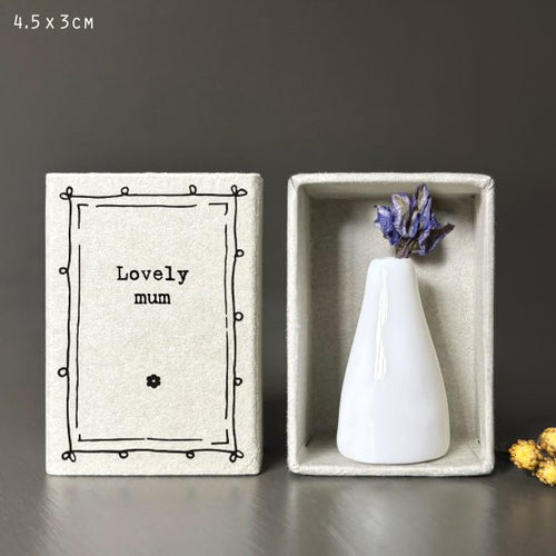 East of India Matchbox Vase - Lovely Mum