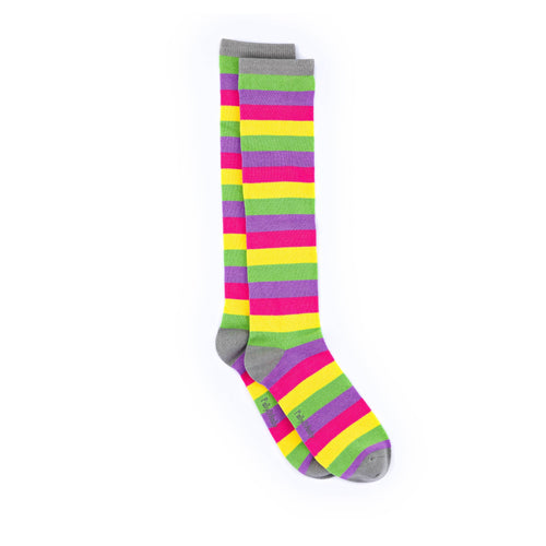 Polly & Andy Bamboo Socks - Knee High Candy Stripe Bamboo Sock (seamless toe) - Adult