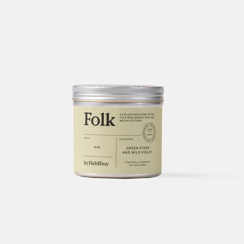 Field Day Candle - Folk Tin Kin (Green stems and Wild Violet)