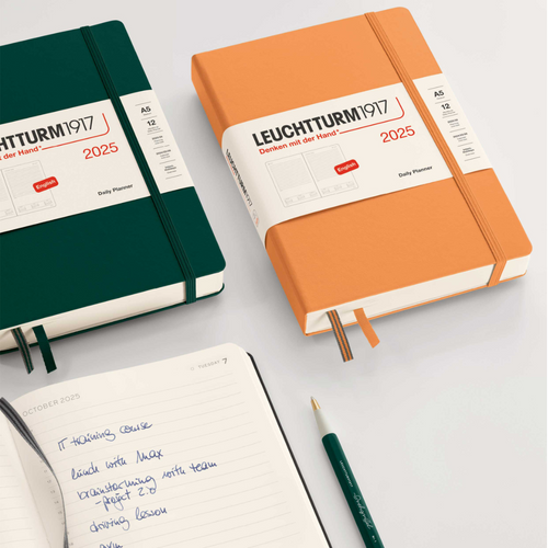 Leuchtturm1917 Diary 2025 - Daily Planner - Hardcover A5