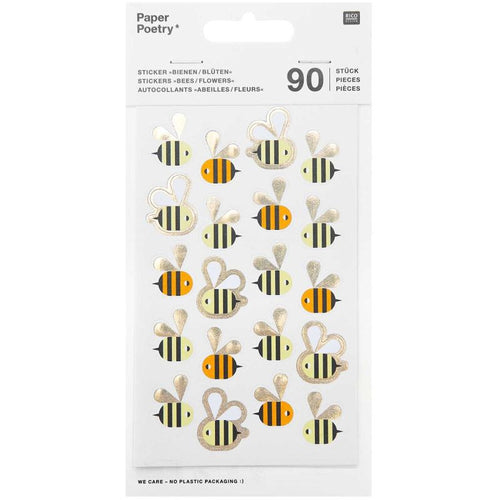 Paper Poetry Stickers - Bees & Flowers
