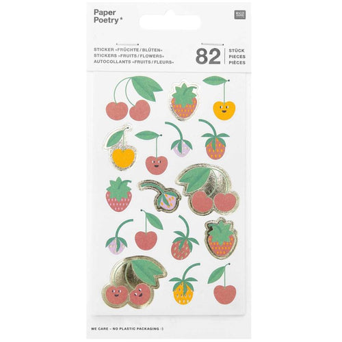 Paper Poetry Stickers - Fruits & Flowers