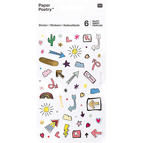 Paper Poetry Stickers - Arrows