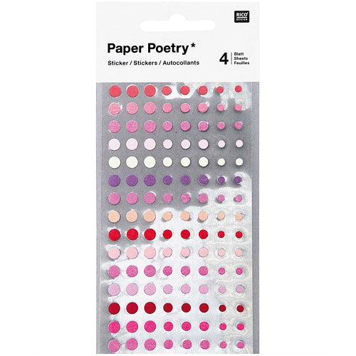 Paper Poetry Stickers - Circles with Neon Accents