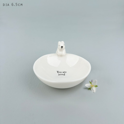 East of India - Porcelain Bowl Small - Rabbit/You are loved