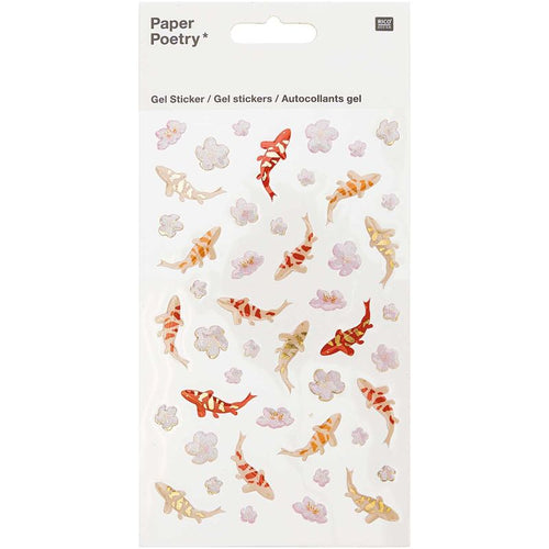 Paper Poetry Stickers - Jardin Japonaos Kois & Flowers