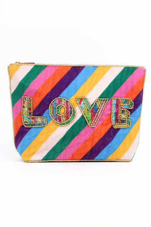 My Doris Pouch - Love Rainbow Stripe (Medium)