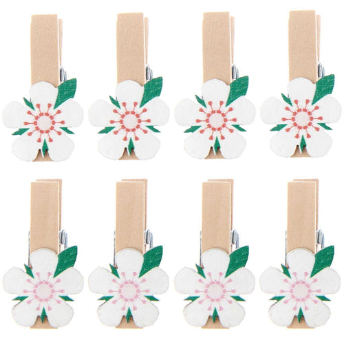Paper Poetry Wooden Pegs - Strawberry Blossom