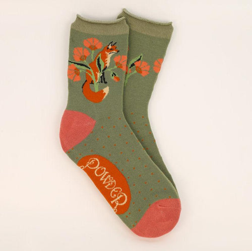 Powder Socks - Fox in a Meadow