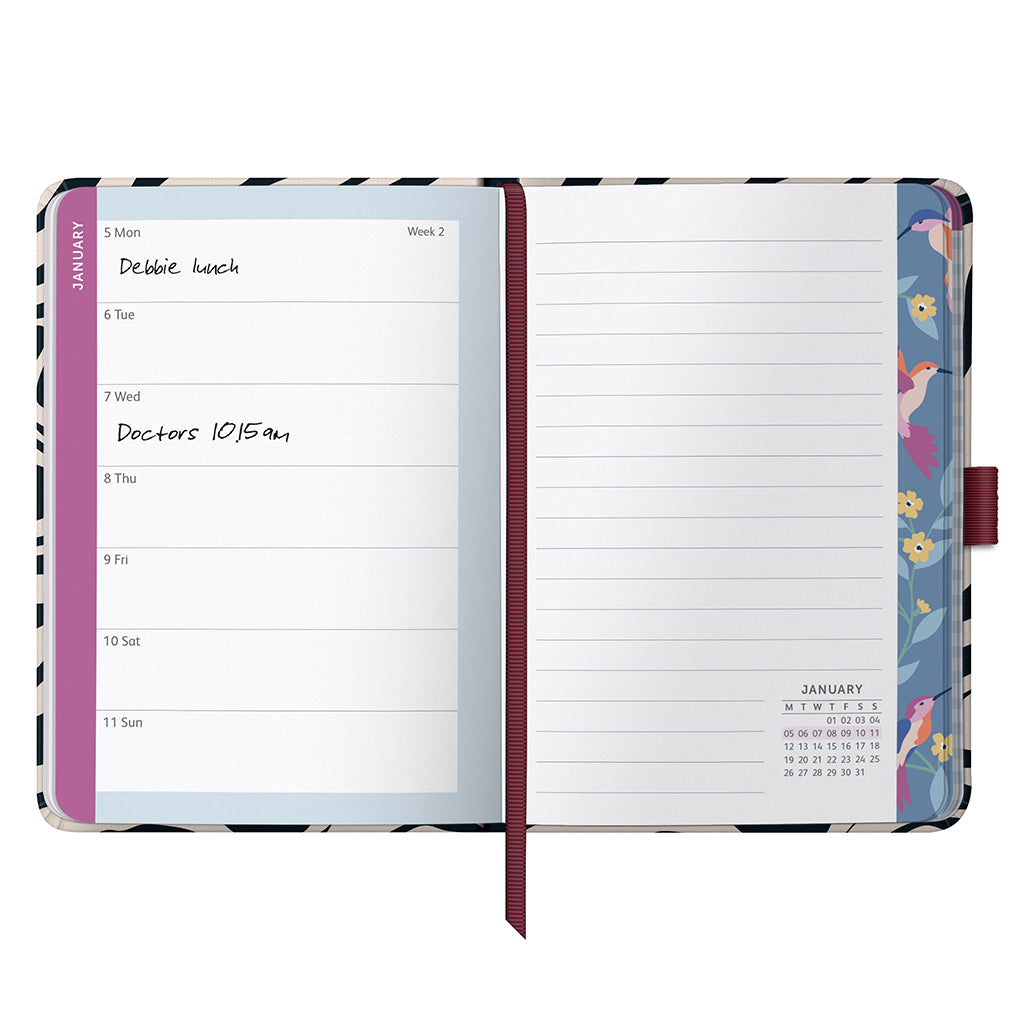 Busy B 2026 Diary - To Do A6 - Marble Fabric
