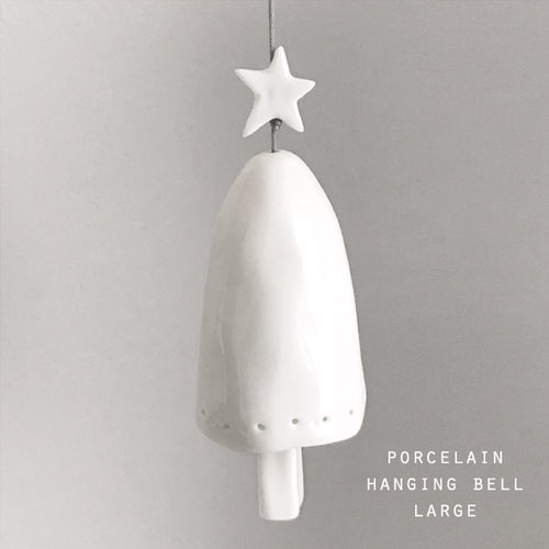 East of India Christmas - Porcelain Hanging Bell