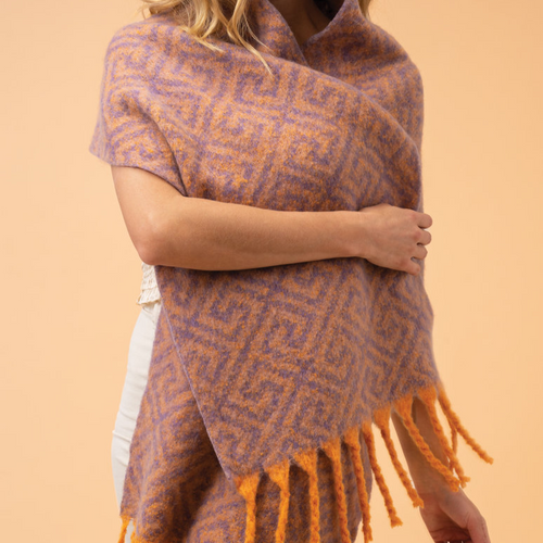 Powder Scarf - Cosy Athena - Tangerine & Lavender